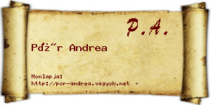 Pór Andrea névjegykártya