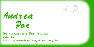 andrea por business card